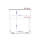 Mesa Lateral Branca Tubo Preto Carraro