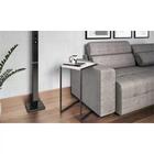 Mesa Lateral Branco/preto Industrial Artesano