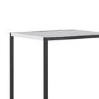 Mesa Lateral Branco/preto Industrial Artesano
