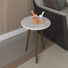 Mesa Lateral Brilhante Carrara - Bechara Móveis