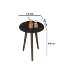 Mesa Lateral Brilhante Nero – Bechara Móveis