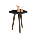 Mesa Lateral Brilhante Preto Fosco - Bechara Móveis