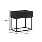 Mesa Lateral/cabeceira Preta E Tubos Preto Fosco Carraro