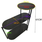 Mesa Lateral Canto 3 Andares Mesinha Cabeceira Sala Quarto Es