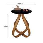 Mesa Lateral Cebola Com Vidro 45cm - 60cm - Preta