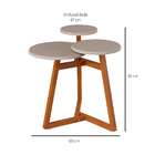 Mesa Lateral Classic Off White E Madeira