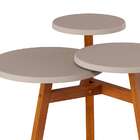 Mesa Lateral Classic Off White E Madeira