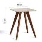 Mesa Lateral Classic Quadrada Off White