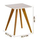 Mesa Lateral Classic Quadrada Off White