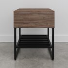 Mesa Lateral Com Gaveta Estilo Industrial Concept Cabecasa Ma
