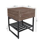 Mesa Lateral Com Gaveta Estilo Industrial Concept Cabecasa Ma