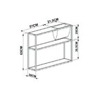 Mesa Lateral Com Revisteiro Industrial Steel Quadra  Vermont