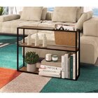 Mesa Lateral Com Revisteiro Industrial Steel Quadra  Vermont