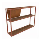 Mesa Lateral Com Revisteiro Steel Quadra Vermont E Base Metál