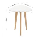 Mesa Lateral Com Tampo Em Bp Munique Branco