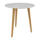 Mesa Lateral Copacabana Branca E Marrom 45 Cm