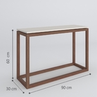 Mesa Lateral Coraline Off White Amêndoa