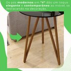 Mesa Lateral Corinto 60 Cm Preto / Mel