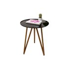 Mesa Lateral Corinto 60 Cm Preto / Mel