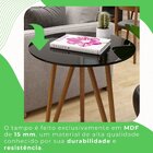 Mesa Lateral Corinto 60 Cm Preto / Mel