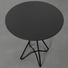 Mesa Lateral Coup Redonda Preto E Granizo - 47x42cm