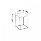 Mesa Lateral Cube Grande Linha Complementos Preto