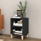 Mesa Lateral Cubo 2 Nichos Legno Movelbento Preto