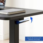 Mesa Lateral De Altura Ajustável 70x66cm Flexispot Grafite Gr