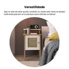 Mesa Lateral De Apoio 100% Mdf Com Porta Em Palinha Charlotte