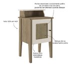 Mesa Lateral De Apoio 100% Mdf Com Porta Em Palinha Charlotte