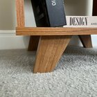 Mesa Lateral De Apoio 1 Gaveta Com Pintura Palha Trama Cinamo