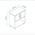 Mesa Lateral De Apoio 2 Portas 1 Nicho Brv Móveis Castanho/me