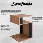Mesa Lateral De Apoio 2 Prateleiras B74 Montana Preto Novam