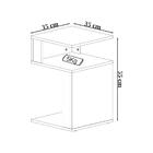 Mesa Lateral De Apoio 2 Prateleiras B74 Montana Preto Novam