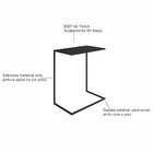 Mesa Lateral De Apoio 67x58x35cm Industrial  Preto