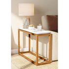 Mesa Lateral De Apoio Base Em Madeira Maciça Supreme Branco/a