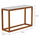 Mesa Lateral De Apoio Base Em Madeira Maciça Supreme Branco/a