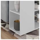 Mesa Lateral De Apoio Centro Decorativa Opala Branco Caemmun