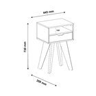 Mesa Lateral De Apoio Com Gaveta Pés Retrô Vip Artely Cedro/o