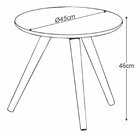 Mesa Lateral De Apoio Em Mdf 45cm Olivia Preto/mel