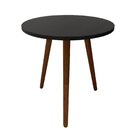 Mesa Lateral De Apoio Em Mdf 45cm Olivia Preto/mel