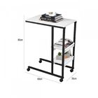 Mesa Lateral De Apoio Industrial Com Rodízio Fit Yescasa Bran