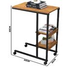 Mesa Lateral De Apoio Industrial Com Rodízio Fit Yescasa Pret