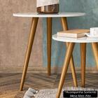 Mesa Lateral De Apoio Mdf 14027 Off White Cristal Dmad