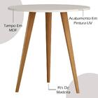 Mesa Lateral De Apoio Mdf 14027 Off White Cristal Dmad