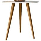 Mesa Lateral De Apoio Mdf 14027 Off White Cristal Dmad