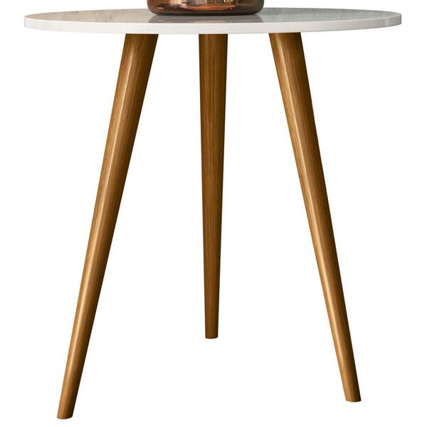 Mesa Lateral De Apoio Mdf 14027 Off White Cristal Dmad