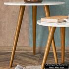 Mesa Lateral De Apoio Mdf 14027 Off White Cristal Dmad