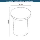 Mesa Lateral De Apoio Minimalista Amanhecer Rivatti 47 Cm (la