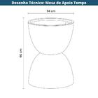 Mesa Lateral De Apoio Minimalista Tempo Rivatti 34 Cm (largur